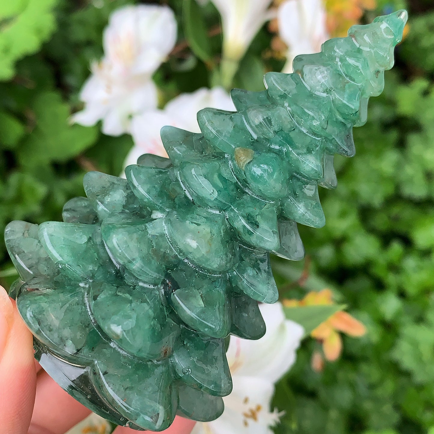 Aventurine Crystal Christmas Tree