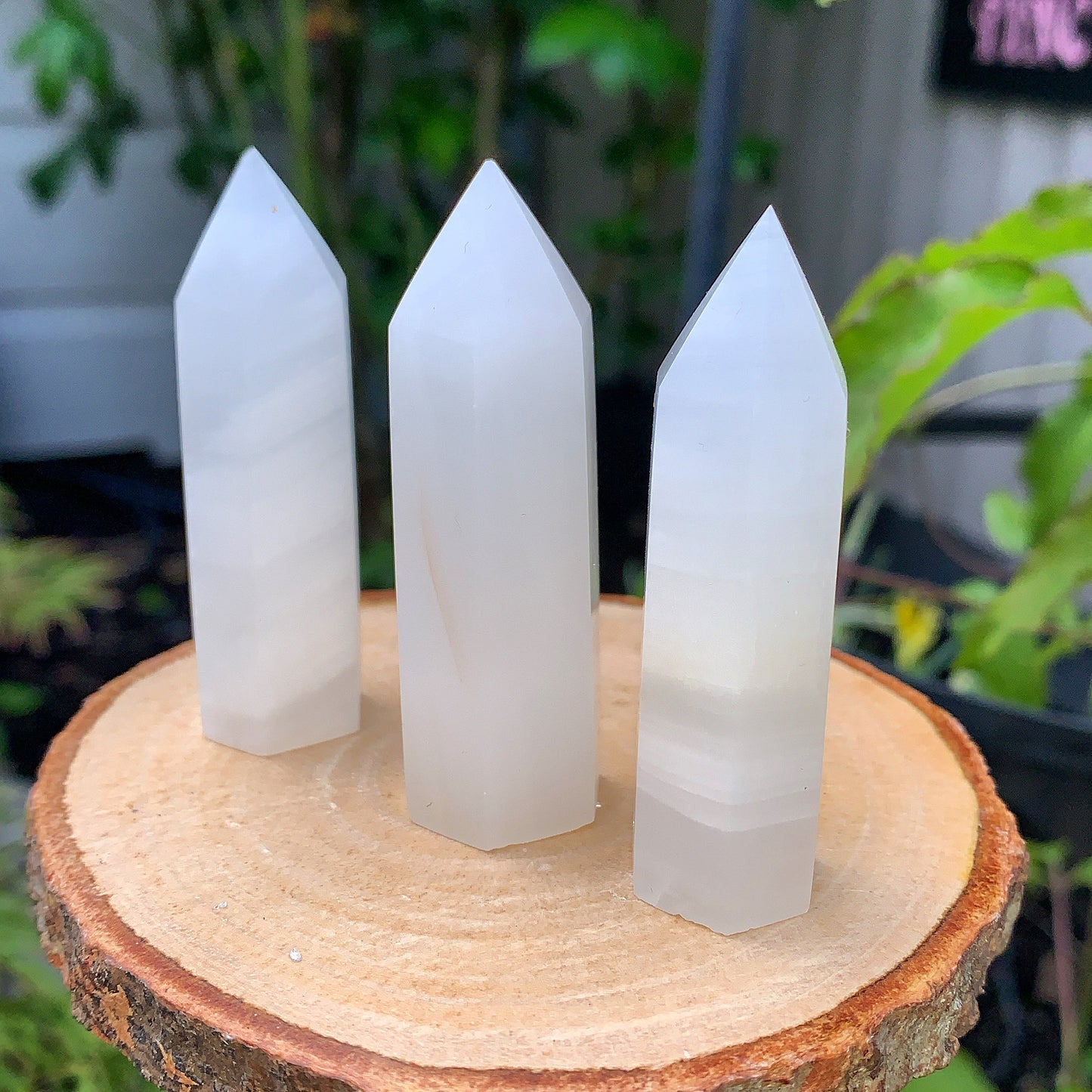 White Jade Crystal Point