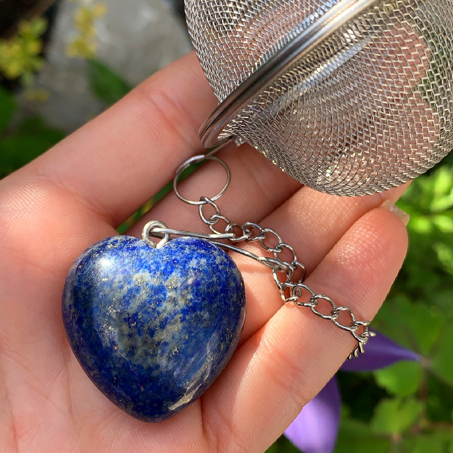 Natural Crystal Heart Tea Infuser