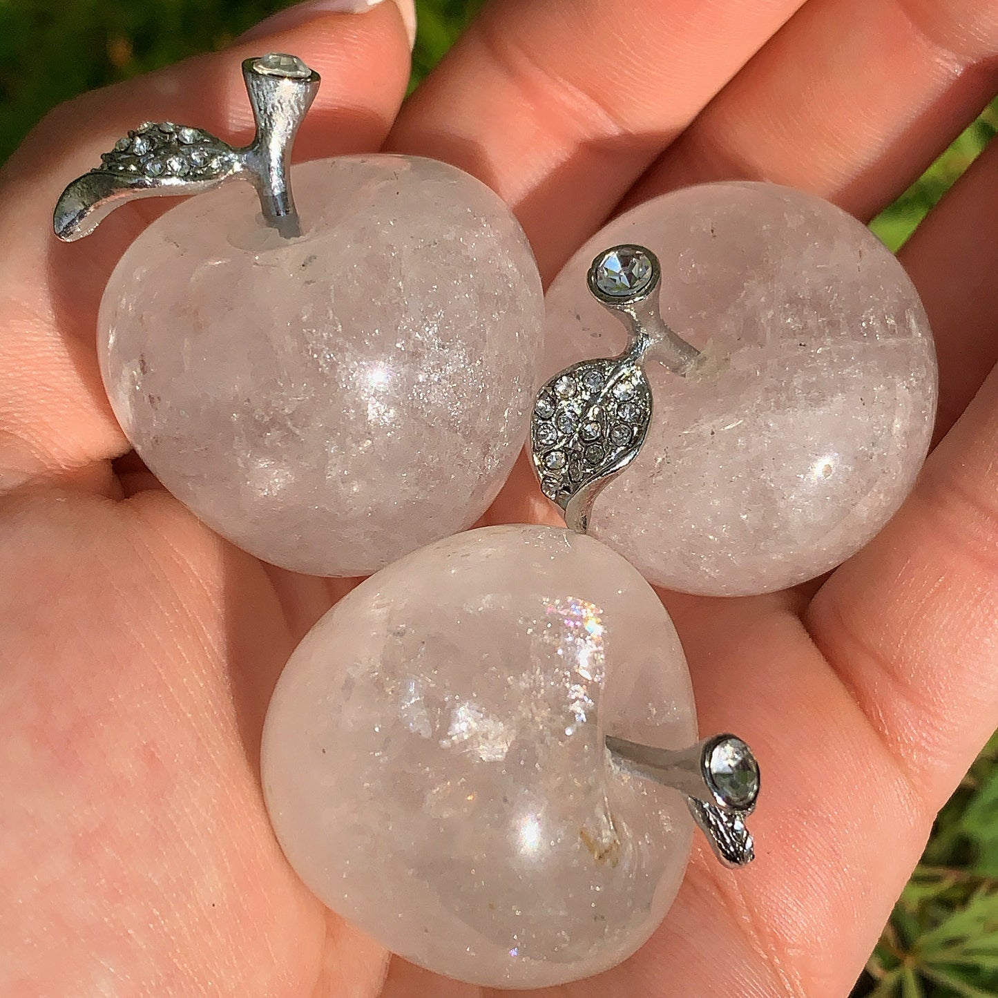 Clear Quartz Crystal Apple