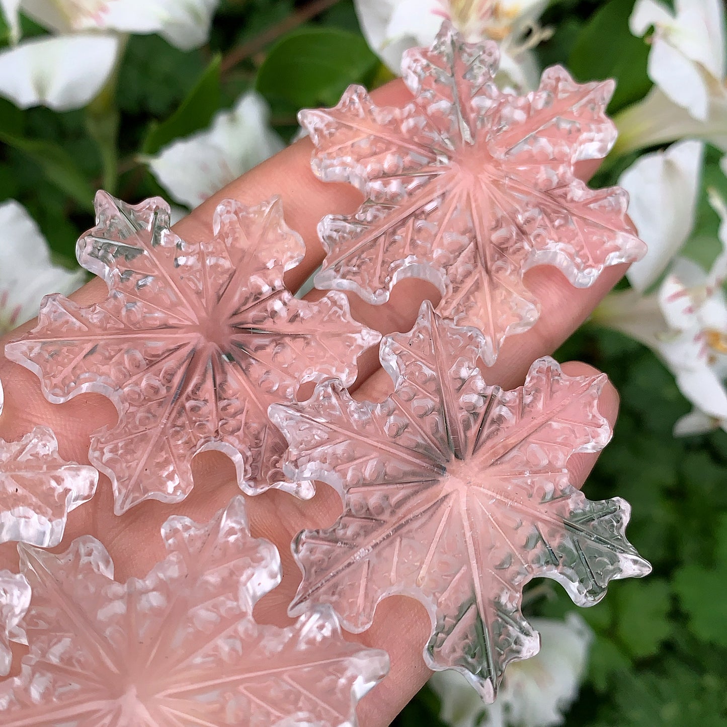 Clear Quartz Frosty Snowflake