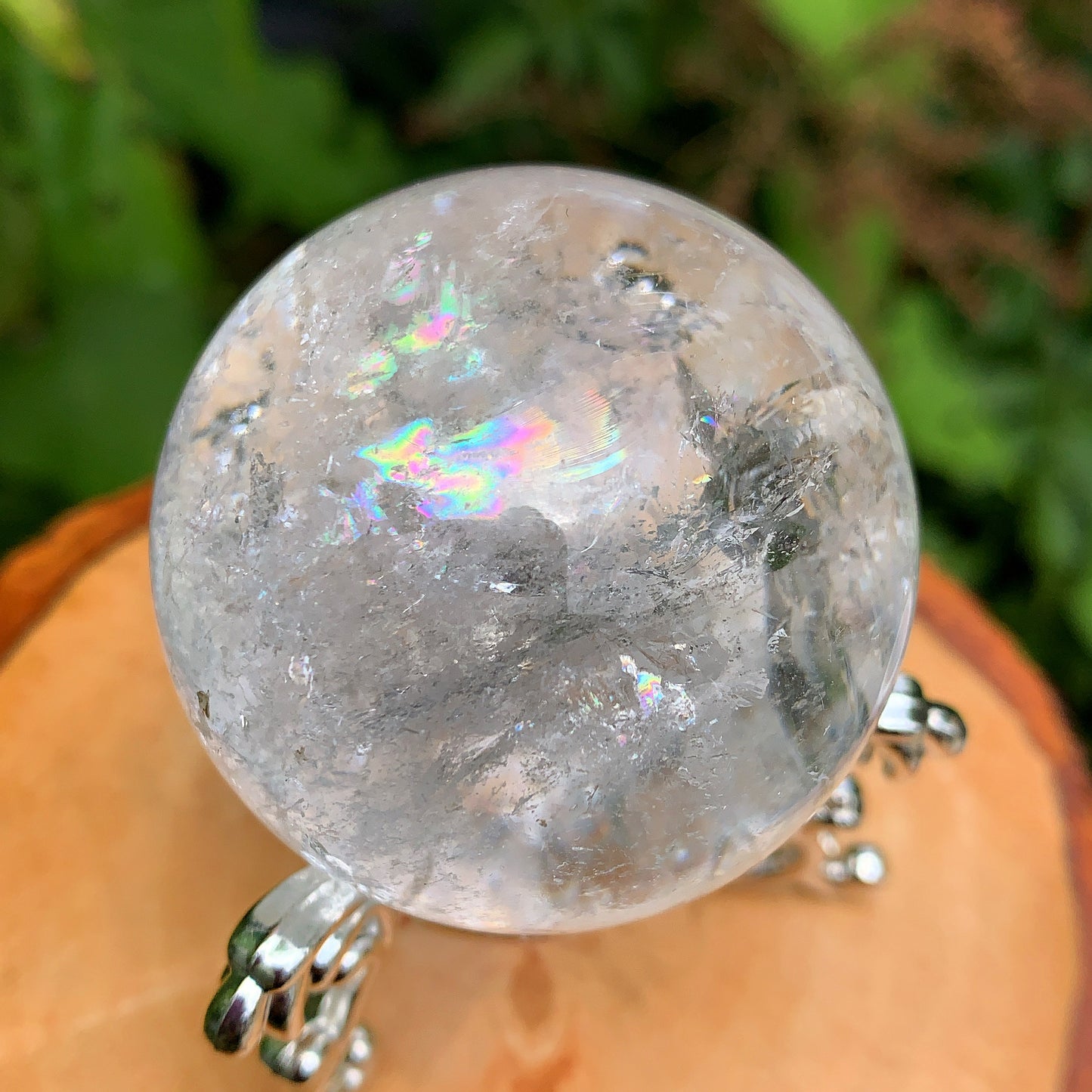 Clear Quartz Crystal Sphere with Pedestal