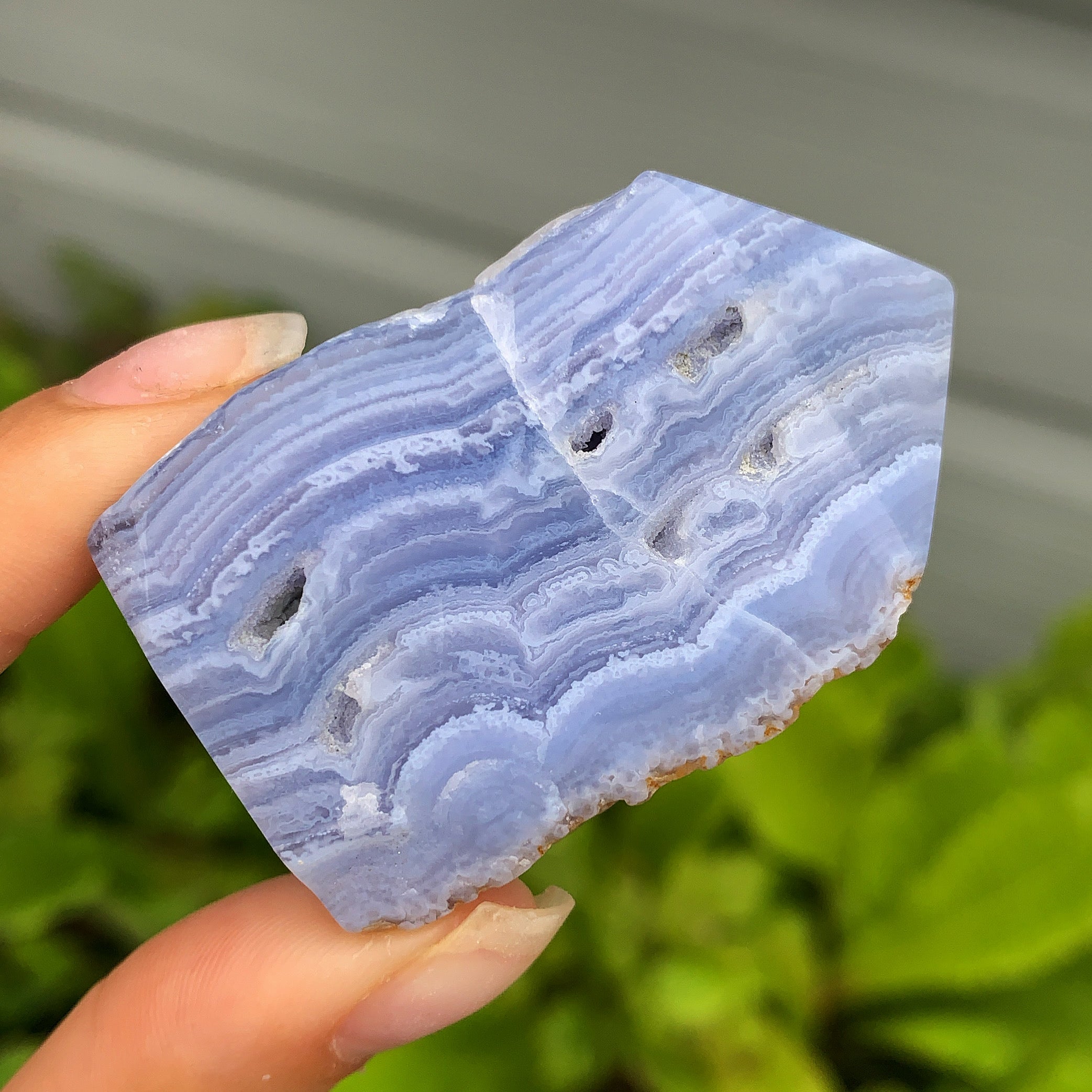 Blue Lace Agate Slab Endless Guidance