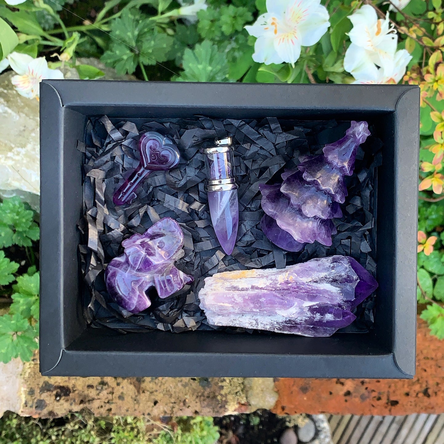 Purple Christmas Crystal Gift Box