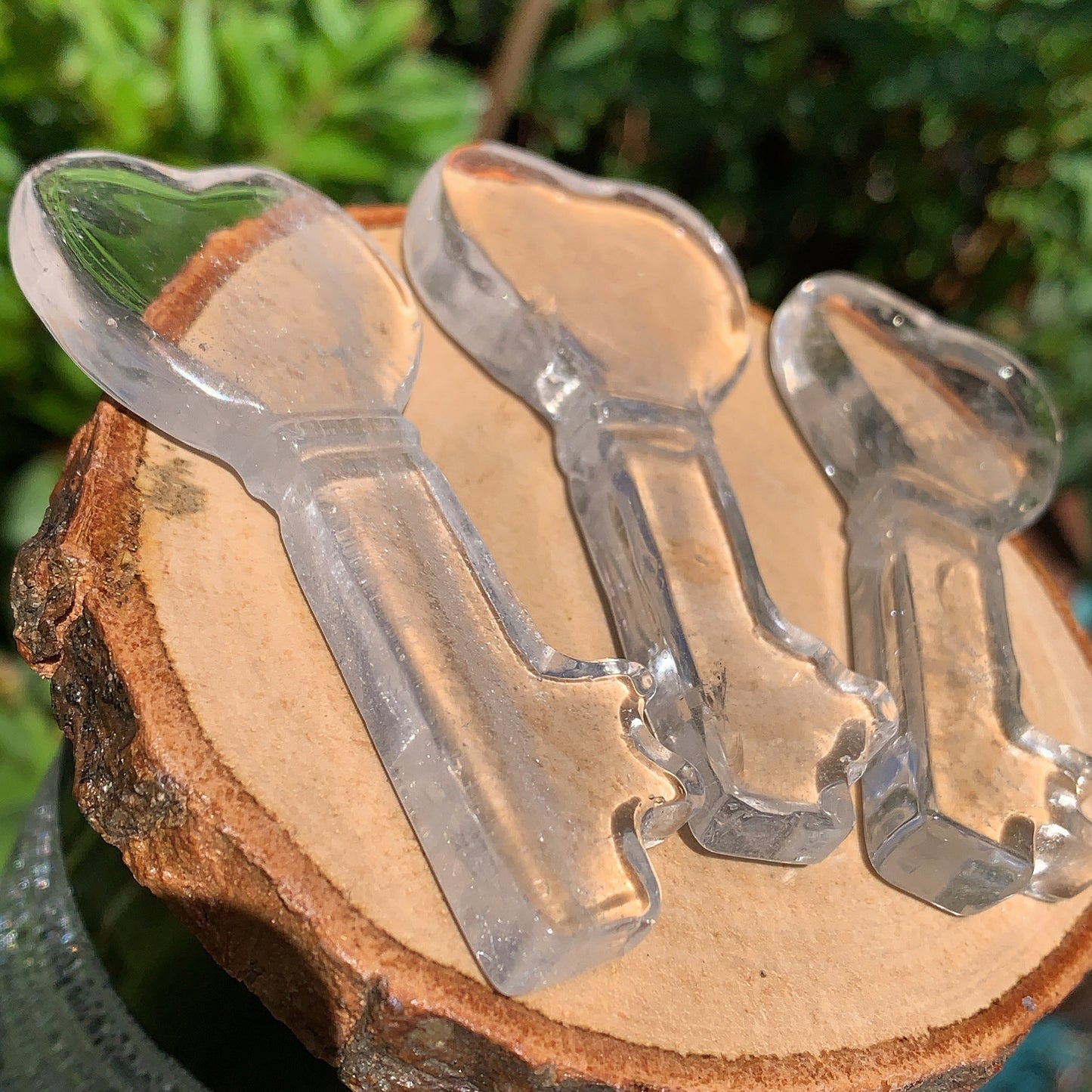 Clear Quartz Heart Key