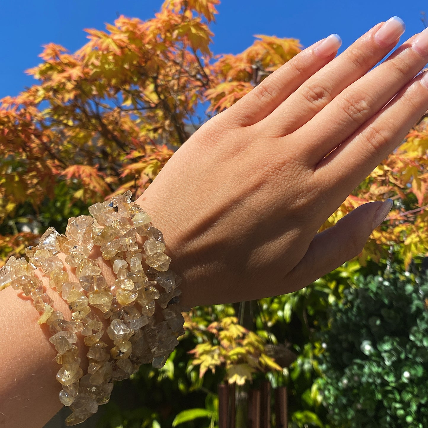 Rutilated Quartz Crystal Bracelet