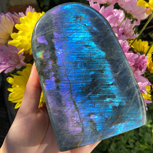 High Grade Labradorite Slab - 1.2kg