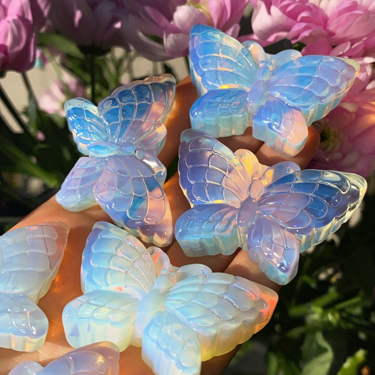 Hand Carved Opalite Butterfly