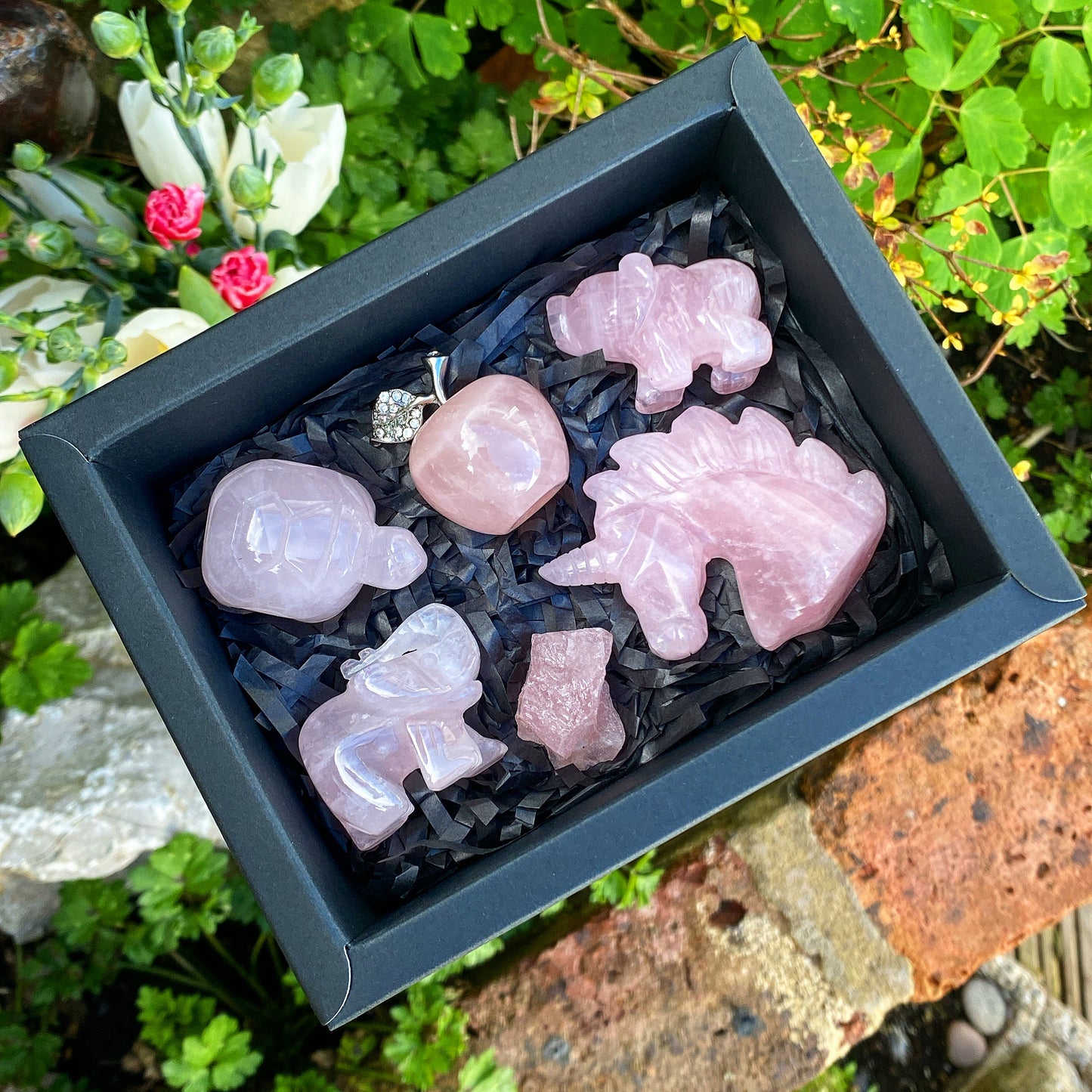 Rose Quartz Crystal Gift Box