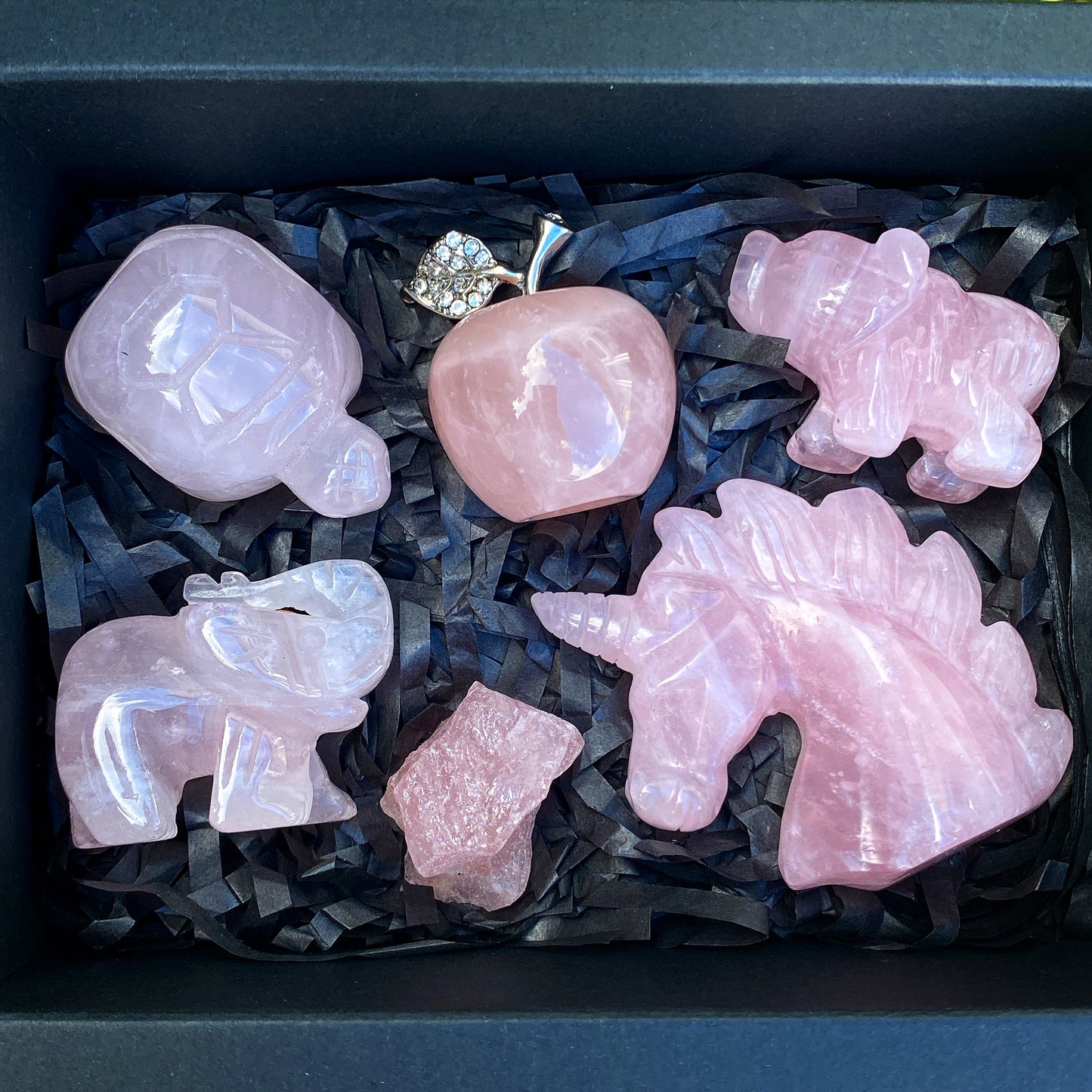 Rose Quartz Crystal Gift Box