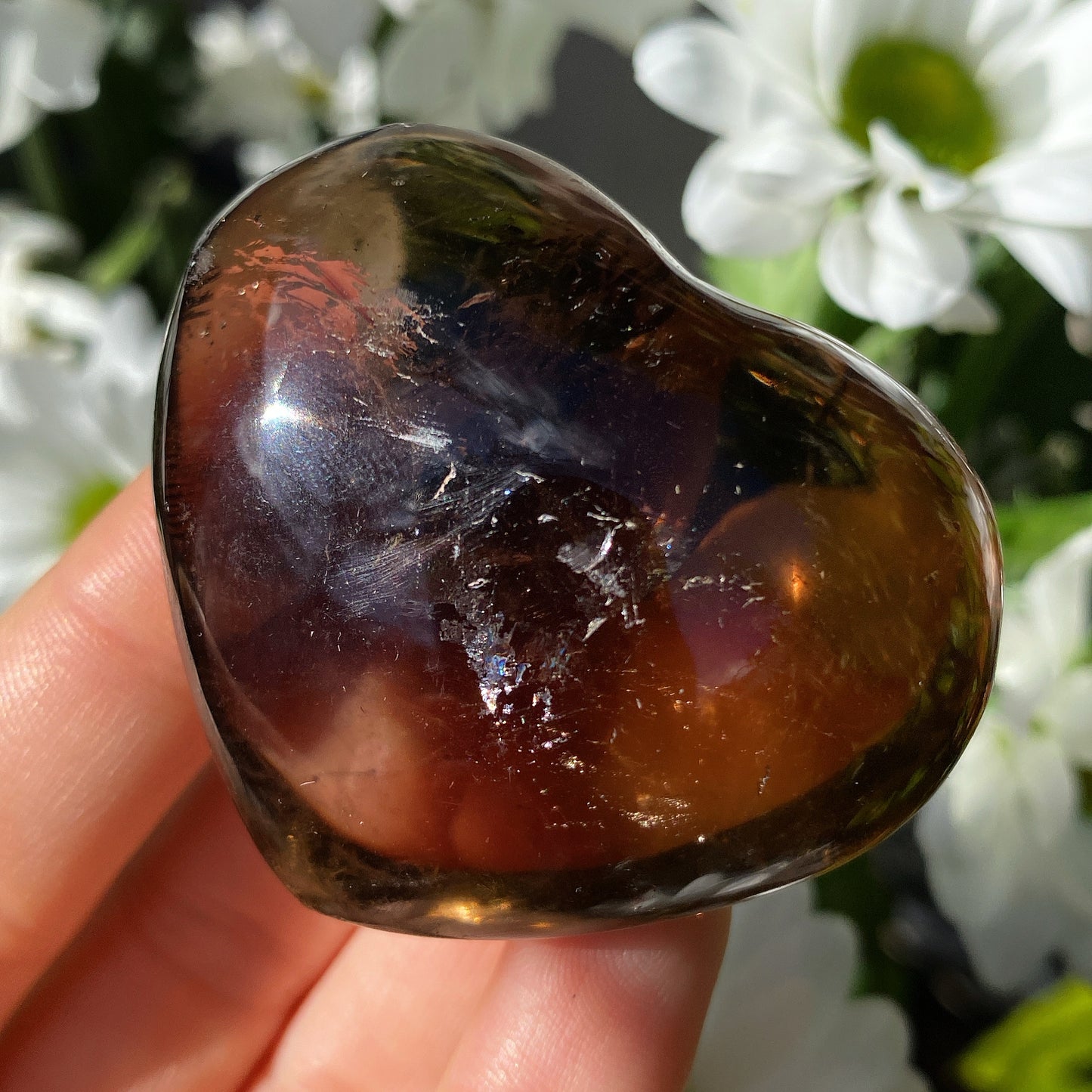 Smokey Quartz Hearts