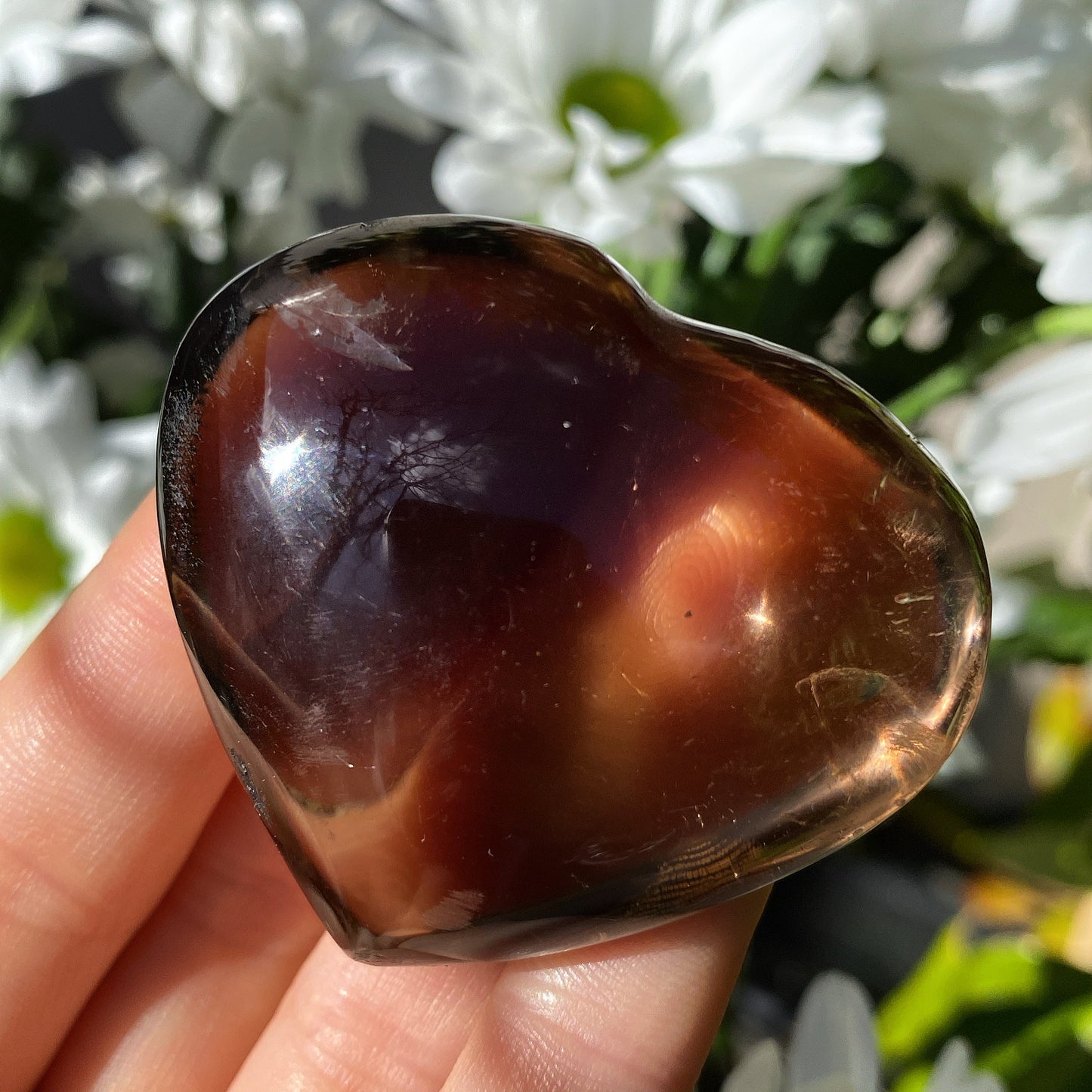 Smokey Quartz Hearts